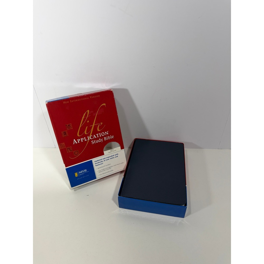 NIV Life Application Study Bible Navy Bonded Leather Zondervan New International